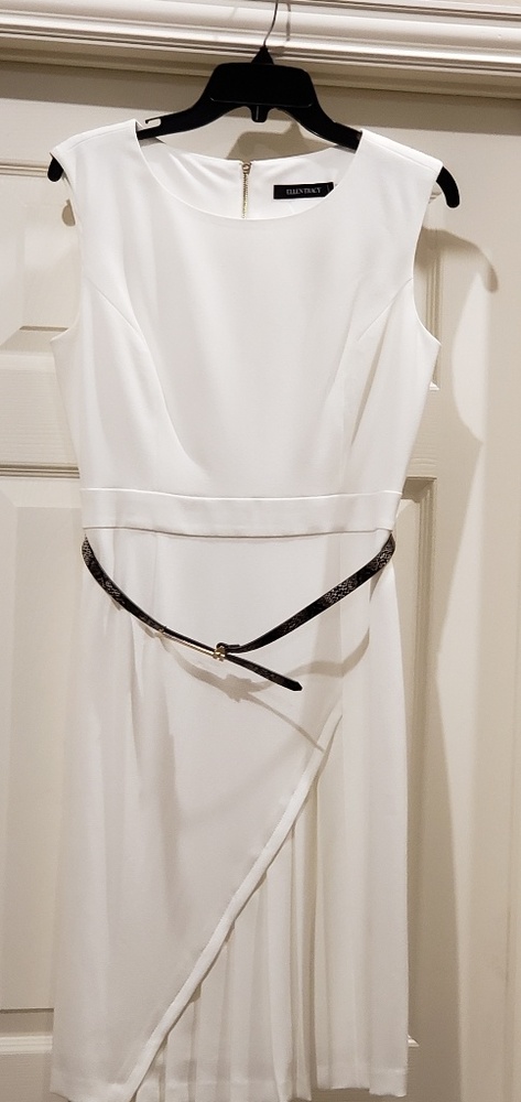 💎Cream Pleated Sheath Dress💎